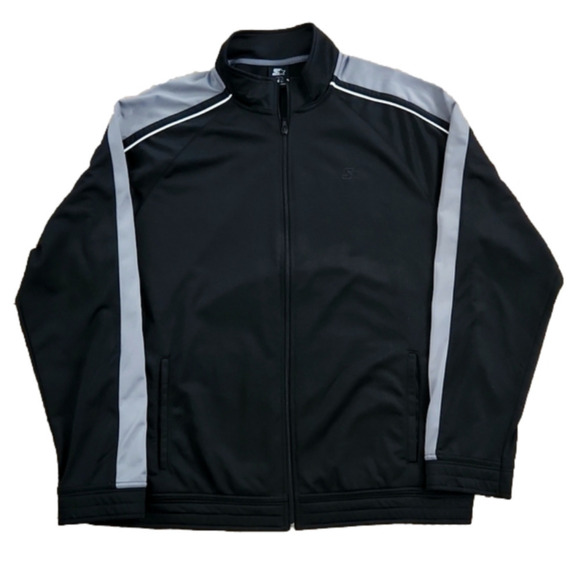 STARTER Black & Gray Athletic Jacket - Picture 1 of 5